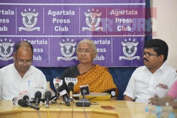 ‘If that much of Lawlessness, Crimes in 5 months under BJP in Tripura, what will happen in 5 years ?’, says India's prominent Social Activist Medha Patkar ‘If that much of Lawlessness, Crimes in 5 months under BJP in Tripura, what will happen in 5 years ?’, says India's prominent Social Activist Medha Patkar